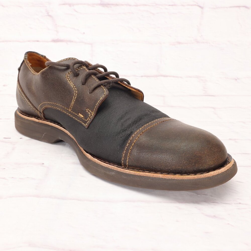 Sperry Top Sider Men's Leather Oxford Casual Shoes Size 9M Brown/Black Lace-Up